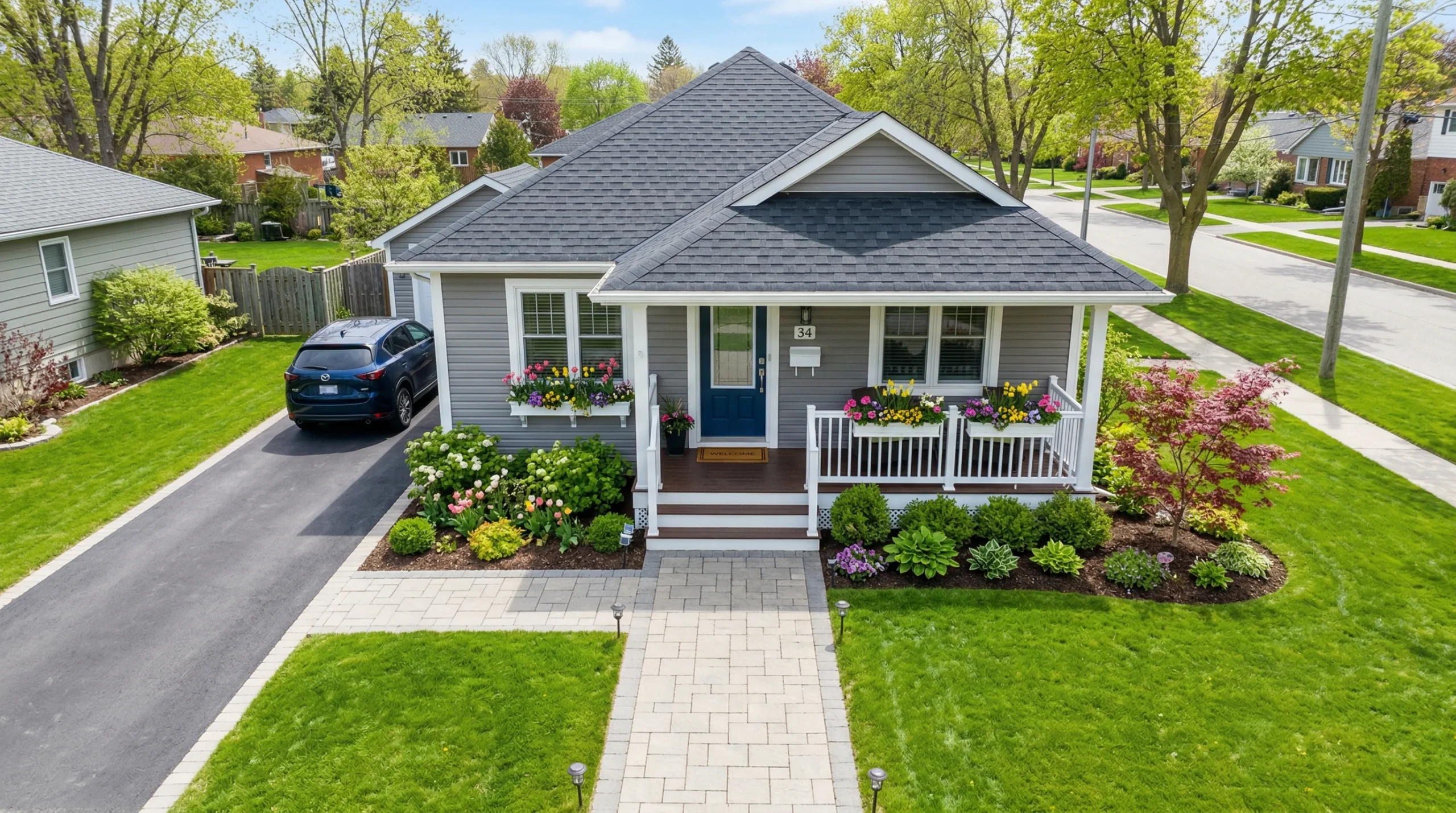 Safe well-maintained Ontario home exterior after hoarding support services
